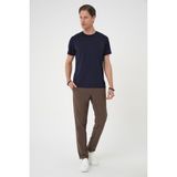 Efor Erkek TS 885 Slim Fit Koyu Lacivert Spor T-Shirt - 3XL