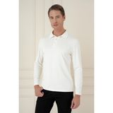 Efor Erkek TS 893 Slim Fit Ekru Spor T-Shirt - XL