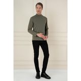 Efor Erkek TS 894 Slim Fit Haki Spor T-Shirt - 2XL