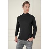 Efor Erkek TS 894 Slim Fit Siyah Spor T-Shirt - XL