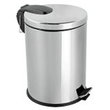 Efor Krom Paslanmaz Metal İç Kovalı Pedallı Ofis Banyo Mutfak Çöp Kutusu Kovası - 20 Litre