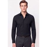 Efor Slim Fit Modal Kumaş Siyah Gömlek G 1609