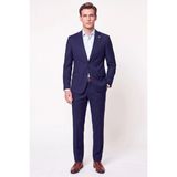 Efor Slim Fit Mono Yaka Çift Yırtmaç Yünlü Lacivert Takım Elbise Tk 949 - 6 Drop - 46