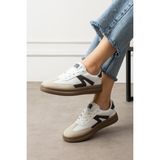Eformoda Beyaz Gri Unisex Kadın Günlük Kullanıma Uygun Sneaker Yumuşak Tabanlı Spor Ayakkabı 501A - Beyaz Grı