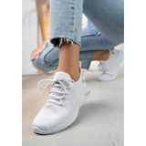 Eformoda Beyaz Unisex Triko Sneaker Rahat Hava Alabilen Kokusuz Spor Ayakkabı 4555 36