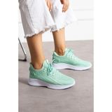 Eformoda Mint Yeşili Beyaz Unisex Yıkanabilir Rahat Hava Alabilen Kokusuz Triko Spor Ayakkabı Sneaker 015 39