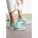 Eformoda Mint Yeşili Beyaz Unisex Yıkanabilir Rahat Hava Alabilen Kokusuz Triko Spor Ayakkabı Sneaker 015 40