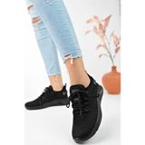 Eformoda Siyah Unisex Triko Sneaker Rahat Hava Alabilen Kokusuz Spor Ayakkabı 4555 37