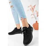 Eformoda Siyah Unisex Triko Sneaker Rahat Hava Alabilen Kokusuz Spor Ayakkabı 4555 40