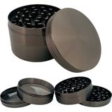 Efotech 63MM-GRI Grınder 4 Kat Herbal Baharat Öğütücü Parçalayıcı Paslanmaz Çelik Mıknatıslı Gırgır