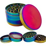Efotech 63MM-RAINBOW Grınder 4 Kat Herbal Baharat Öğütücü Parçalayıcı Paslanmaz Çelik Mıknatıslı Gırgır
