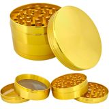 EFOTECH GRINDER Parçalayıcı Metal baharat öğütücü herb spice 4 katmanlı 40MM / 50MM / 63MM (GOLD, 63MM), ETG-40M-SYH
