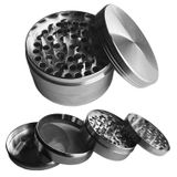EFOTECH GRINDER Parçalayıcı Metal baharat öğütücü herb spice 4 katmanlı 40MM / 50MM / 63MM (GUMUS GRI, 75MM)