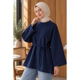 EFRAH Kadın Tesettür Oversize Kuşaklı Salaş Tunik