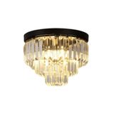 Efsane 40 Lık Kristal Taşlı Siyah Modern Salon Avize