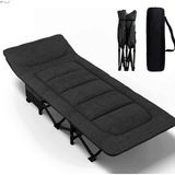 Efsane Kamp - Konfor Ultralight Kampet Portatif Kamp Yatağı Siyah - 190X68X35CM