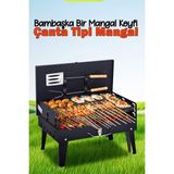 EFSANE KAMP Portatif Katlanır Mangal Çanta Tipi Barbekü Kamp Piknik Balkon Bahçe Mangalı