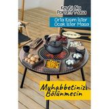 Efsane KAMP - Portatif Taşınabilir Keyf-I Ala Kamp Mangal Masası 80CM x 50 cm - 80 x 50 cm