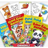 Efsane Renkler Örnekli Boyama Kitabı 4 Kitap Set