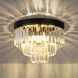 Efsane Siyah Kristal Taşlı Modern Salon Avize siyah