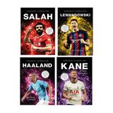 Efsane Yayınları Parodi Sahanın Yıldızları SALAH LEWANDOWSKİ HAALAND KANE (Futbolcu Kartı Poster HEDİYELİ) 4KİTAP