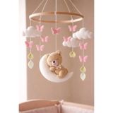 EFSBABY (müzikli)Kız Bebek Beşik Dönencesi Eğitici oyuncak Ayıcıklı