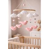 EFSBABY (MÜZİKLİ)Kuş Bebek Beşik Dönencesi Renkli Beşik Dönencesi Oyuncak Altivite Oyuncağı