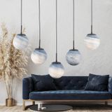Efser 5Lı Sıralı Avıze Modern Oturma Odasi Salon Sarkit Avize