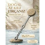 Efsoon Organics At Kılı Saplı Fırça 43 cm Duş Fırçası Kuru ve Islak Kullanım
