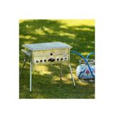 Efsoon Organics Lav Taşlı Tüplü Mangal - Krom Çelik 44 Cm