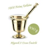 Efsoon Organics Sarı Pirinç Döküm Havan 500 g - 7,5x7,5 cm
