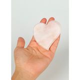 Efsoon Organics Yüz Masajı Doğal Taş Özel Kesim Pembe Kuvars Kalp Gua Sha