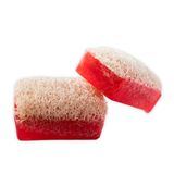 Efsun %100 El Yapımı Doğal Kabak Lifli Narlı Sabun, Narlı Yüz ve Vücut Sabunu, Peeling Sabunu, Nemlendirici Etkili Kabak Lifli Katı Sabun 120 Gr