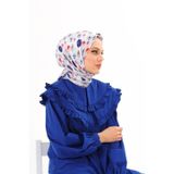 Efsun Desen Pilise Eşarp Buz Mavisi