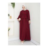 EFSUN MODA ETEKLI GİPELİ BLUZ BEBE YAKA TESETTÜR TAKIM