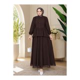 EFSUN MODA KADIN DANTEL DETAYLİ İKİLİ TESETTÜR TAKIM