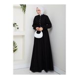 EFSUN MODA KADIN DRAPELI DÜĞMELI PİLİSELİ KOT ELBİSE