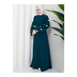 EFSUN MODA KOLU KELEBEK İŞLEMLİ ABAYA TESETTÜR GIYIM KADIN FERACE ELBISE
