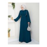 EFSUN MODA Taşli Abaya Tesettür Giyim Kadin Ferace Elbise Siyah
