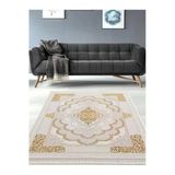Efsun Modern Salon Ve Oturma Odası Halısı - Krem Gold Outlet Ürün 4043