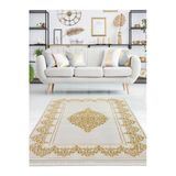 Efsun Modern Salon Ve Oturma Odası Halısı - Krem Gold Outlet Ürün 4327