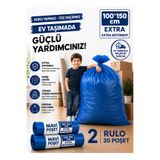 EFTAPLAST 100*150 EV VE EŞYA TAŞIMA POŞETİ (20 ADET)