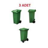 EFTAPLAST 120 LT TEKERLEKLİ ÇÖP KONTEYNERİ 3 ADET