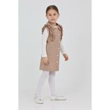 Eftelya Kız Çocuk Omuz Fırfırlı 2'li Elbise (Elbise+Bady BLUZ)12181 - Açık Kahve - 3 - 4 Yaş