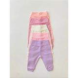 Efu Baby Kız Bebek Pantolon 5'li Pamuklu Günlük Model Çok Renkli Geniş Paça - 6 - 9 Ay