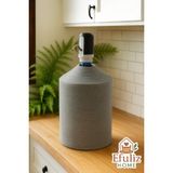Efuliz Home Efuzil Home Jüt Hasır Görünümlü Damacana Kılıfı 1 Parça Gri Doğal Su Sebili Örtüsü