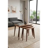 Eg Home İstanbul 3'lü Zigon Sehpa %100 Mdf Ceviz