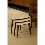EG Home Tokyo 3'lü Zigon Sehpa %100 Mdf - Traverten