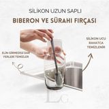 EG75 Silikon Fırça Matara Biberon Emzik Temizleyici Kavanoz Termos Suluk Yağ Şişe Temizleme Fırçası - Renkli