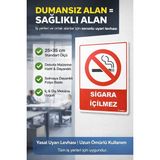 Ega Special Design Önlem Iş - Sigara Içilmez Uyarı Levhası – 25X35 cm – Dekota – Iş Güvenliği Levhası - 001-Renkli - 25 x 35 cm